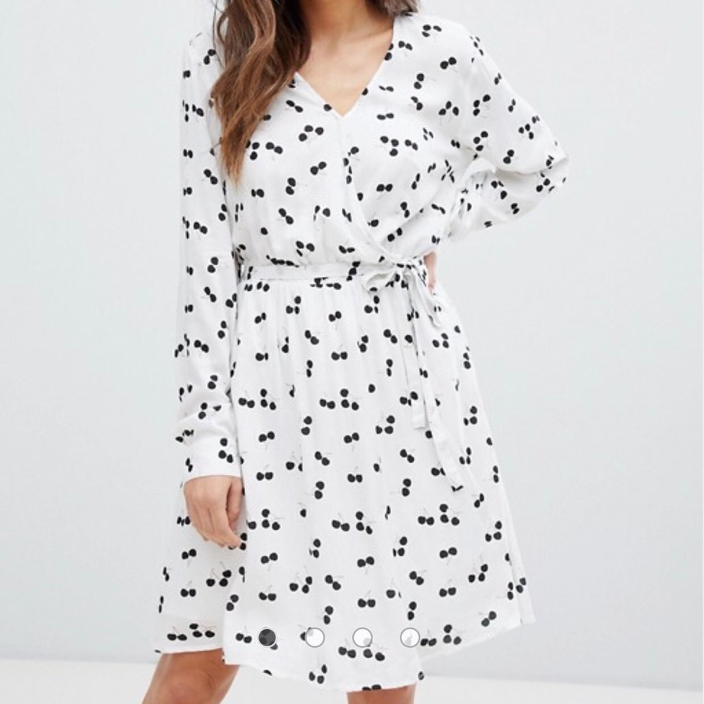 Vila Cherry Print Dress